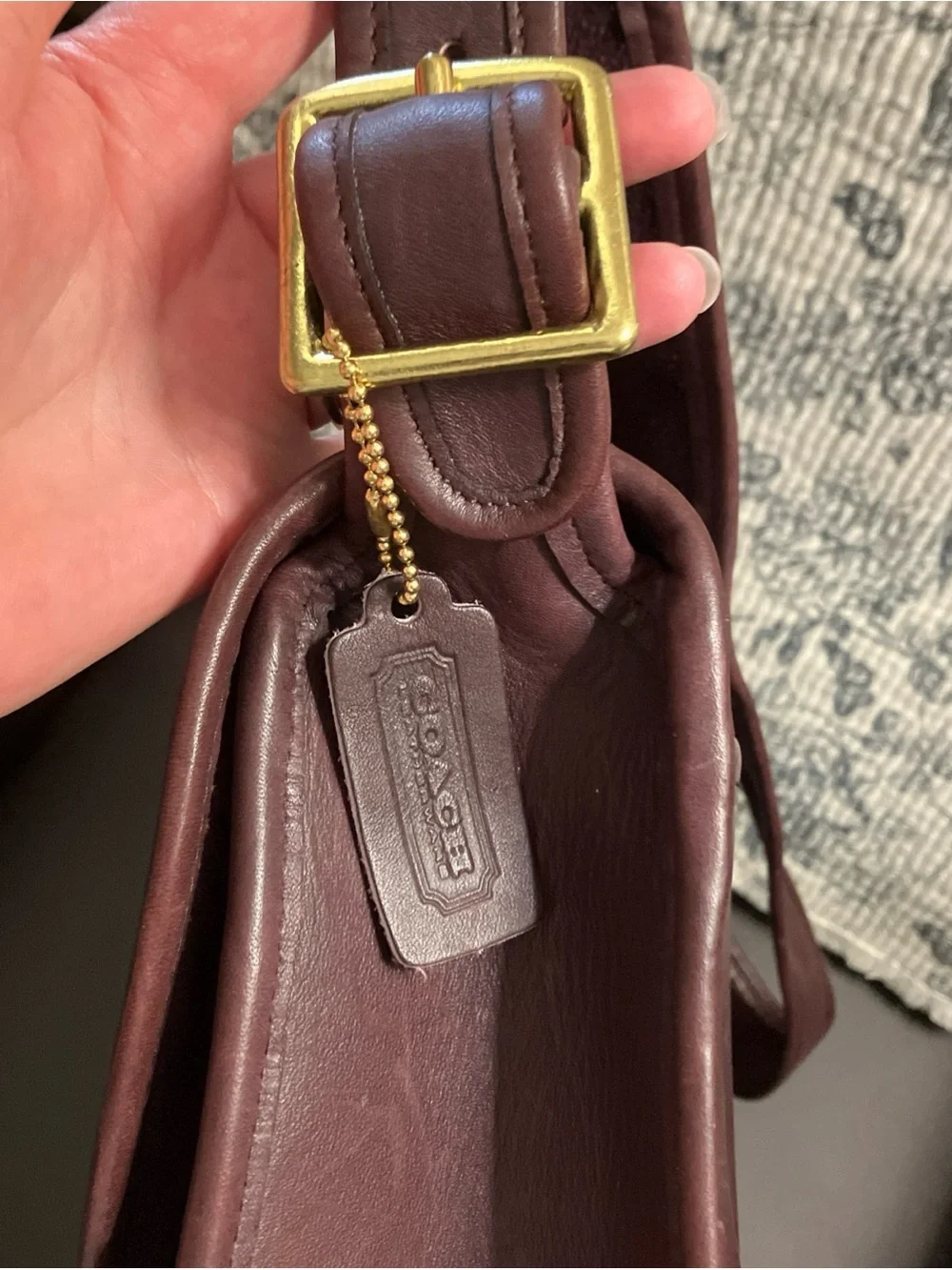 Coach Vintage - Carrier NYC Briefcase Messenger Bag, Burgundy